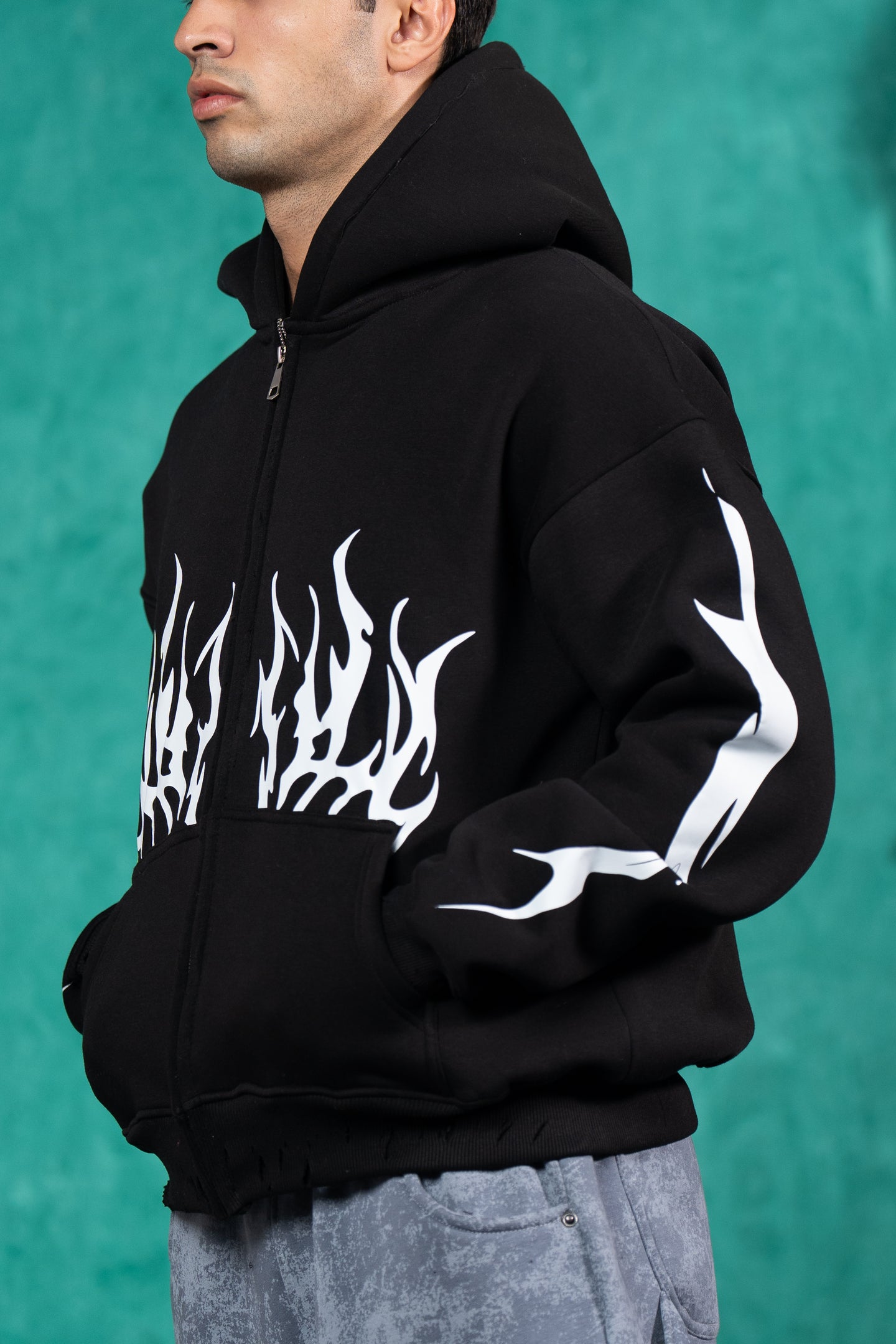 FLAME ZIP-UP HOODIE