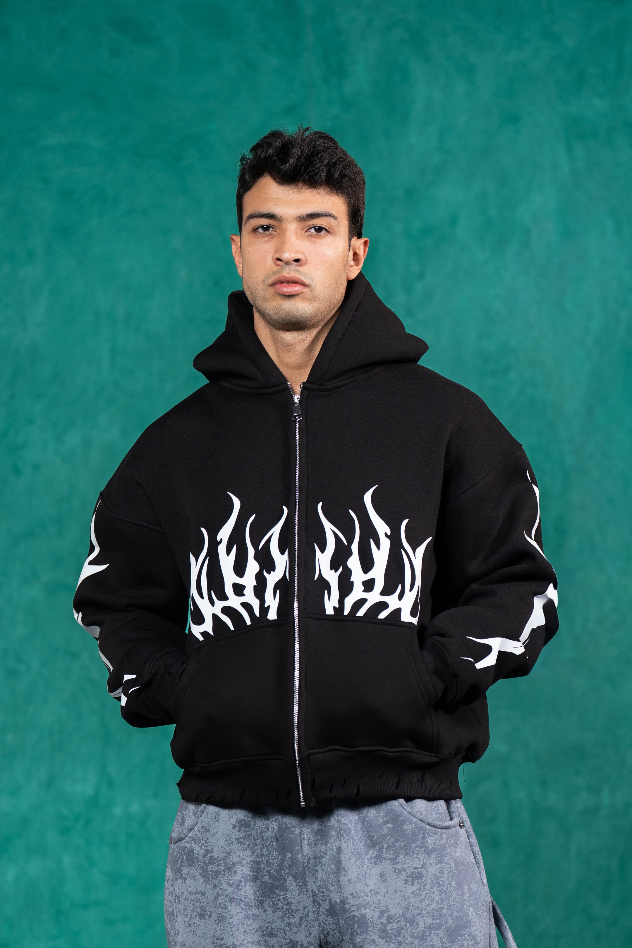 FLAME ZIP-UP HOODIE